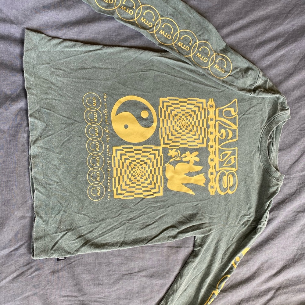 Vans Green Long Sleeve Graphic Tee